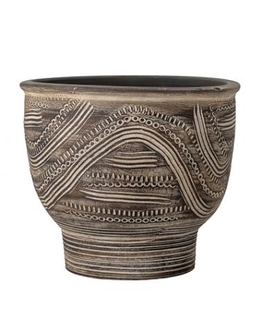 Deco Flowerpot, Brown, Terracotta