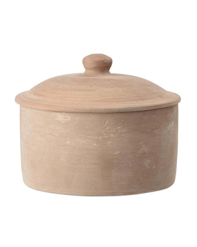 MARION JAR W/LID NATURE TERRACOTTA