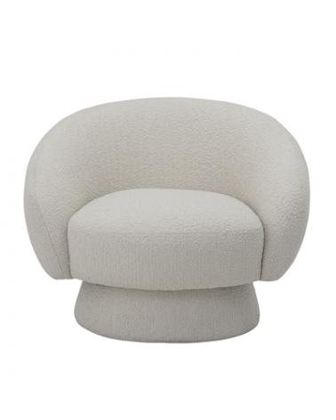 TED LOUNGE CHAIR WHITE POLYESTER
