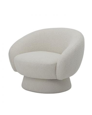 TED LOUNGE CHAIR WHITE POLYESTER