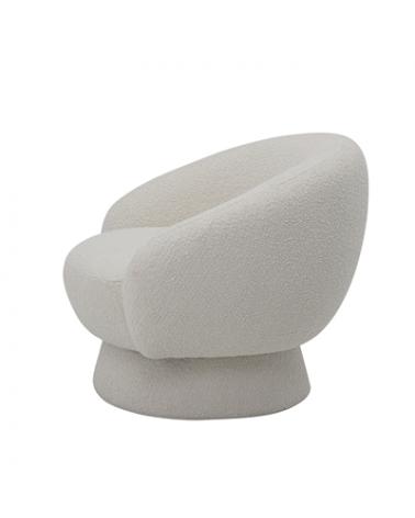 TED LOUNGE CHAIR WHITE POLYESTER